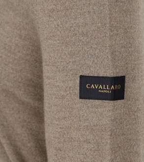 Cavallaro Napoli Cavallaro Merino Half-Zip Taupe Bruin - L,S