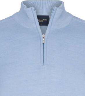 Cavallaro Napoli Cavallaro Palio Half Zip Trui Wolmix Lichtblauw - S