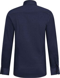 Cavallaro Napoli Cavallaro Piqué Overhemd Navy Donkerblauw - 44