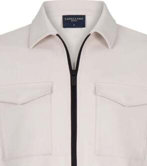 Cavallaro Napoli Cavallaro Zerino Overshirt Ecru Wit - XL,XXL