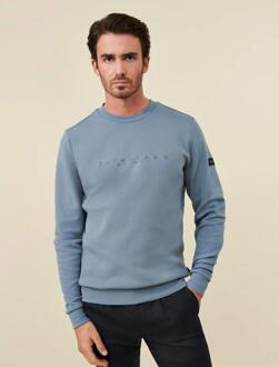 Cavallaro Napoli Leccone Crew Neck Sweater Heren blauw - XL