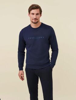 Cavallaro Napoli Leccone Crew Neck Sweater Heren donker blauw