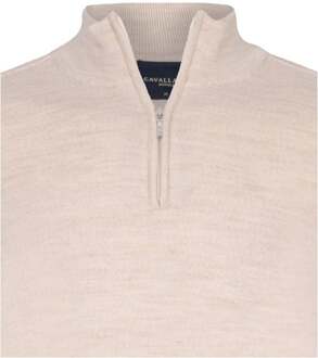 Cavallaro Palio Half Zip Trui Wolmix Ecru Wit - M,S,XXL