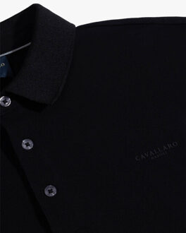 Cavallaro Polo lange mouw 116255002 basso Zwart - S