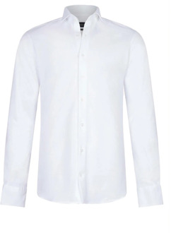 Cavallaro Slim Fit Piquo Overhemd met Stretch en Widespread Kraag Cavallaro , White , Heren - 2Xl,Xl,L,M,3Xl,4Xl