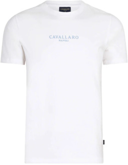 Cavallaro Stijlvolle Overshirt met Mandrio Tee Cavallaro , White , Heren - L