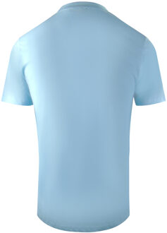 Cavalli Class asymmetrisch boxontwerp lichtblauw T-shirt