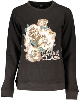 Cavalli Class Bloemenprint Sweatshirt Ca26734 Donkergrijs - XS