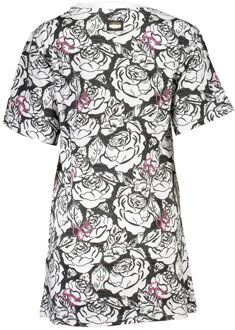 Cavalli Class Bloemenroze Print Jurk - maat Wit