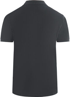 Cavalli Class Bold Brand Logo Black Polo Shirt Zwart