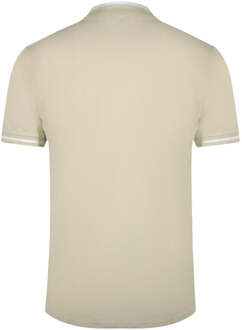 Cavalli Class Bold Stripe Beige Zand Poloshirt - 2XL