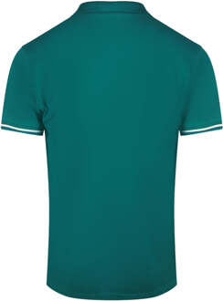 Cavalli Class Bold Stripe Collar Groen Poloshirt - L