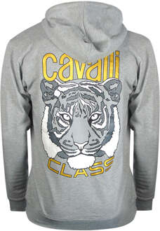 Cavalli Class Bold Tiger Graphic Grijze Hoodie Grijs