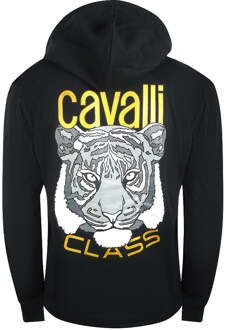 Cavalli Class Bold Tiger Graphic Zwarte Hoodie - maat XL