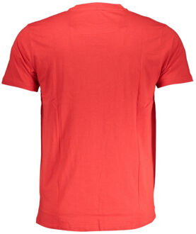 Cavalli Class Bold Witte Logo Rode T-Shirt - maat L Rood