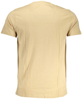 Cavalli Class Bold Zwarte Logo Beige T-Shirt - maat