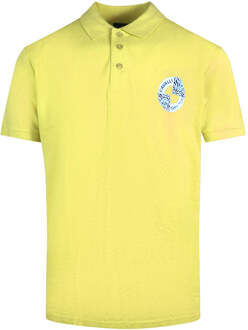 Cavalli Class Circle-logo geel poloshirt - M