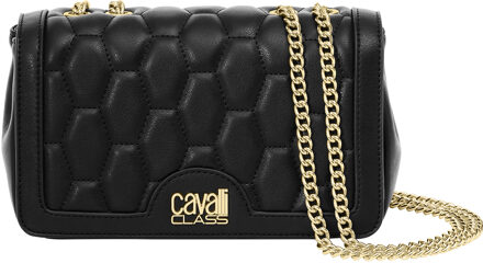 Cavalli Class Damen-Schultertasche mit Kettenriemen CCHB0195 Zwart