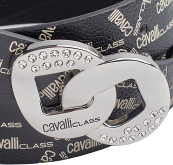 Cavalli Class Dames Omkeerbare Riem met Afneembare Gesp CCBT0021 - maat Zwart