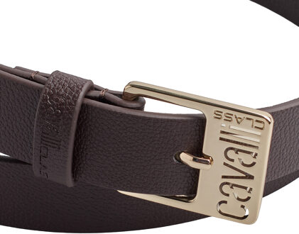 Cavalli Class Damesriem met Vierkante Gesp CCBT00272 Bruin - 85 cm