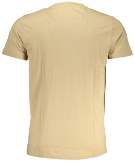 Cavalli Class Dapper Zwart Logo Beige T-Shirt - XL