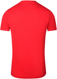 Cavalli Class Diamanten Raam Van Tijgerontwerp Rode T-Shirt Rood
