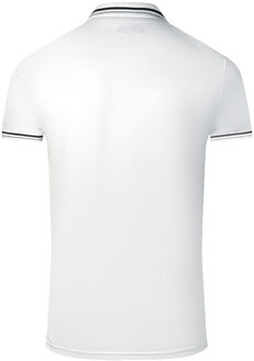 Cavalli Class Dubbel Tipped Kraag Grijs Logo Witte Polo Shirt - 2XL