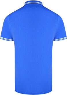 Cavalli Class DubbelGetipte Kraag Blauwe Polo Shirt - maat XL