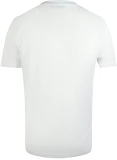 Cavalli Class Gebarsten Gespoten Logo Wit T-shirt - maat 2XL