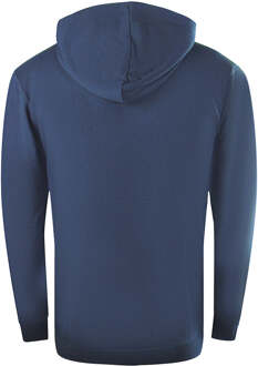 Cavalli Class gedurfd tijgerlogo marineblauwe hoodie met rits Navy
