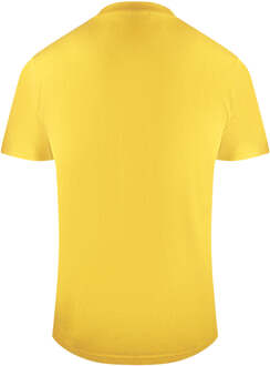 Cavalli Class geel T-shirt met opvallend bloemenlogo