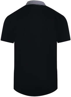 Cavalli Class Gestreepte Kraag Zwart Poloshirt - maat L