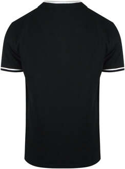 Cavalli Class Getapete Schouders Zwart Poloshirt - maat L