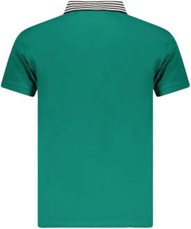 Cavalli Class Groen Ottanio Poloshirt Met Gestreepte Kraag - maat