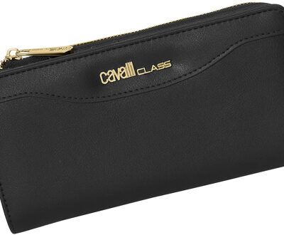 Cavalli Class Große Damengeldbörse mit Münzfach CCSW0192 Zwart - One Size