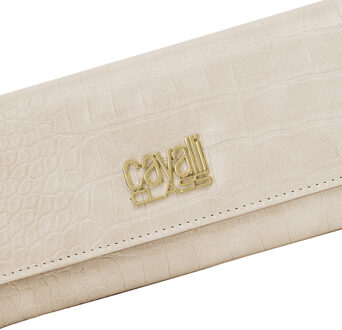 Cavalli Class Große, faltbare Damengeldbörse CCSW0243 Beige