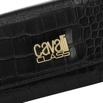 Cavalli Class Große, faltbare Damengeldbörse CCSW0243 Zwart