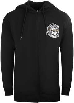 Cavalli Class grote cirkelontwerp zwarte hoodie met rits - maat