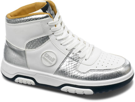 Cavalli Class Hoge Sneakers Zilver en Wit - maat EU 39