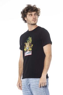 Cavalli Class Jaguar Grafische T-shirt Casual Stijl Zwart