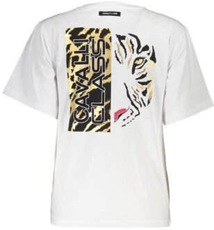 Cavalli Class Korte Mouwen Ronde Hals T-shirt - maat Wit