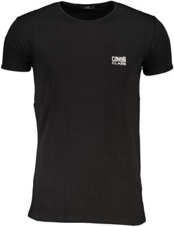 Cavalli Class Langsleeve T-shirt met ronde hals - maat 2XL Zwart