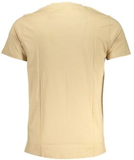 Cavalli Class Leopard Graphic T-shirt Korte Mouwen - maat 2XL Beige