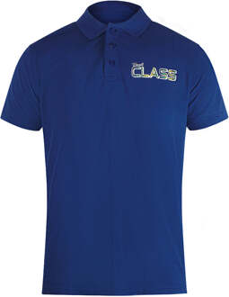 Cavalli Class Levendig Bloemenlogo Irisblauw Poloshirt - maat