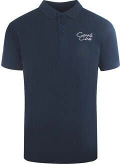 Cavalli Class Marineblauw poloshirt met Cavalli-klasse handtekeninglogo - maat 2XL Navy