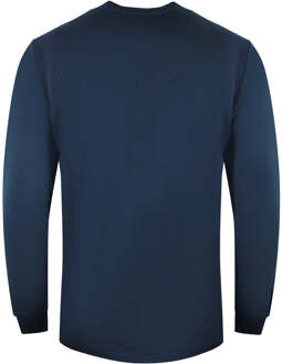 Cavalli Class marineblauw sweatshirt met gedurfd bloemenontwerp Navy - L