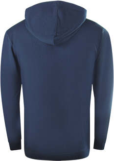 Cavalli Class Marineblauwe hoodie met Cavalli-klasse groot tijgerlogo Navy