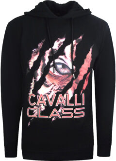 Cavalli Class Peeking Tiger Design zwarte hoodie