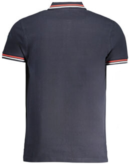 Cavalli Class Polo met Tipped Kraag en Toned Logo in Marineblauw - 2XL