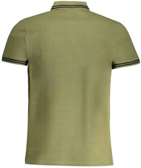 Cavalli Class Polo Shirt Groene Logo met Tipped Kraag